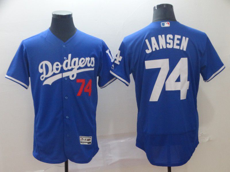Men Los Angeles Dodgers 74 Jansen Blue Elite MLB Jersey